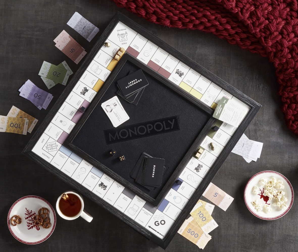 Pottery Barn Wooden Monopoly Board Game Luxury Edition